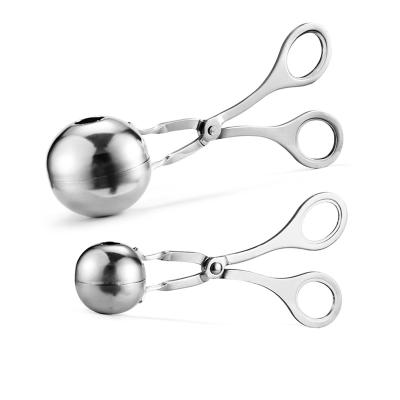 China Stocked 2022 New Arrivals Stainless Steel Meat Baller Tongs Toughen Pop Meatball Maker Ice Tongs Cookie Dough Scoop For Home Kitchen for sale