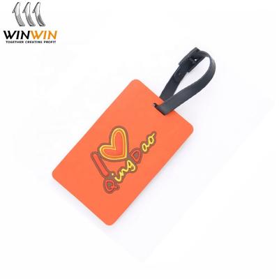 China PVC Luggage Tag Factory Wholesale Price Customized Eco-friendly 3D Soft PVC Luggage Tags for sale