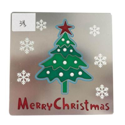 China New Beautiful Custom Kitchen Square Shape Metal Environmental Friendly Drink Coaster Set For Christmas Party Gift for sale