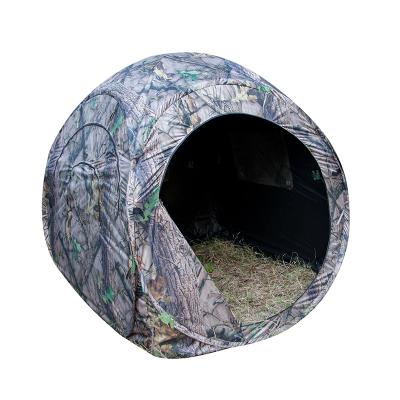 China Waterloof easy to assemble and disassemble waterproof camouflage round portable hunting tent made of steel wire for sale