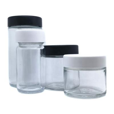 China Wholesale 2OZ 60ml Cosmetic Glass Cream Jar With Child Resistant Cap For Candy Cosmetic for sale