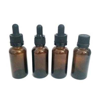 China Gift & Wholesale 5ml/10ml Craft Amber Glass Empty Tincture Dropper Bottles For Essential Oil Bottle With Dropper Top for sale