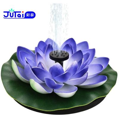 China Eclectic Manufacturers Supply Solar Powered Fountain Pump Lotus LED Light For Garden / Landscape for sale