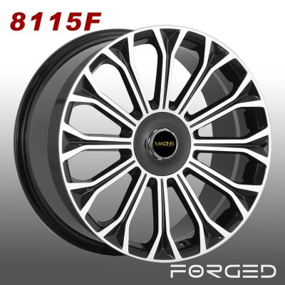 China WHEELSHOME 8115F Aluminum Popular Design 18inch 19inch 20inch Black Machined Face Stock Alloy Forged Wheels for sale