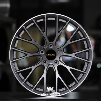 China WHEELSHOME 865F 21inch 20inch Aluminum Multi Spoke Satin Black Alloy Forged Wheels for sale