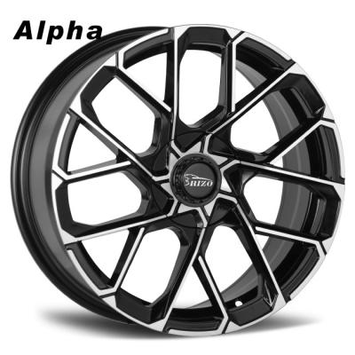 China RIZO ALLOY Alpha After Market Design Hot Sale Luxury Matte Black Machined Face 18inch Alloy Wheel for sale