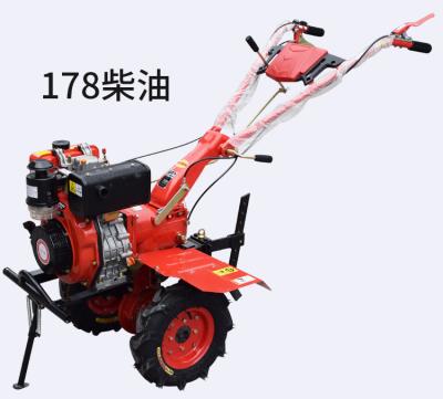 China Factory Haipei Equipment Agricultural Machinery 178 Garden Tractor Mini Cultivator Diesel Power Tiller With Rotary Blades for sale