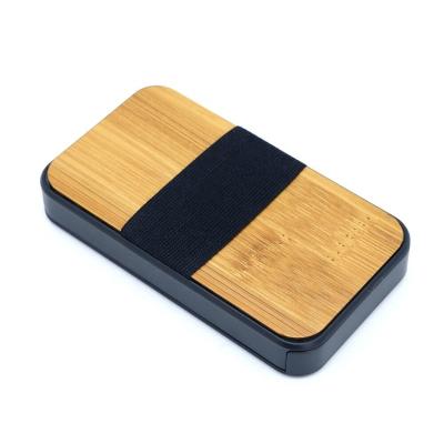 China Wholesale Minimalist Wallet Card Holder RFID Blocking Custom Slim Logo Slim Card Holder Wooden Men's Wallet with Coin Collector and Cash Strip for sale