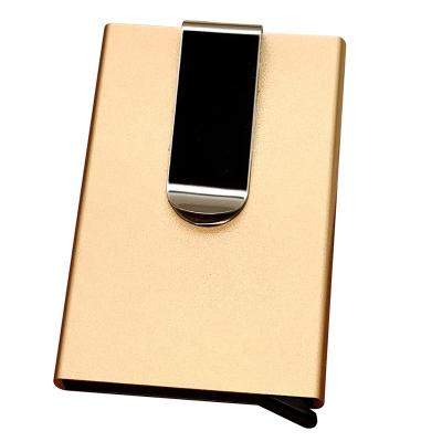 China RFID Blocking Protects Wholesale RFID Blocking Noise Up Wallet Metal Card Holders Purse Fashion Debit Card Holder Clamp Money Custom Card Holder for sale