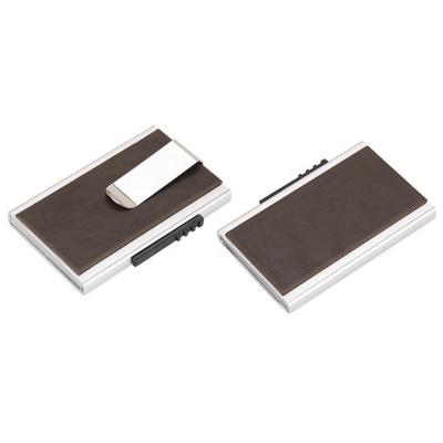 China thin & Minimalist Dropshipping 2021 RFID Blocking Slim Wallet Credit Card Holder Case For Men With Metal Money Clip Mens RFID Card Holder Wallet for sale