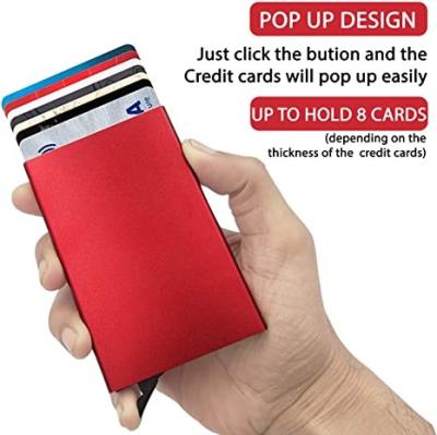 China RFID Blocking Protects High Quality Custom RFID Metal Credit Card Holder Wallet Front Pocket Wallet Card Holder Wallet Card Holders for sale