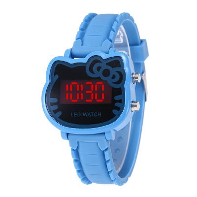 China The best chronograph wholesale price! Cute Kitty Cat Cartoon Digital Touch Watch for Girls LED Digital Watches ninos Reloj Para for sale