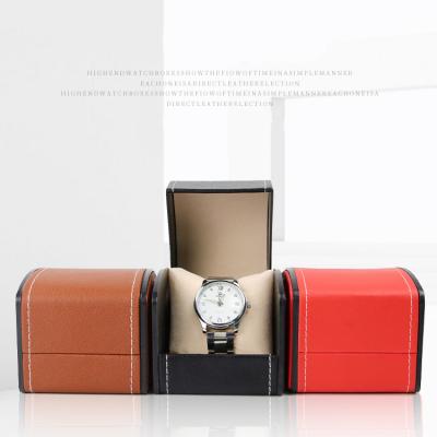 China Luxury Gift Box With Pillows High Quality PU Leather Square Minimalist Luxury Gift Box With Pillows For Wrist Watch Packaging Box for sale