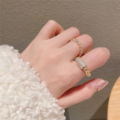 China Elegant Boutiques Stunning Diamond Charm Jewelry Gift Ladies 18k Gold Plating Copper Ring Finger Wedding Women Engagement for sale