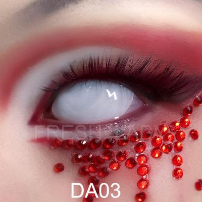 China HEMA+NVP Full Lady Fresh Crazy Eye Sclera White Contact Lenses for sale