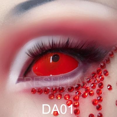 China HEMA+NVP Full Eye Cool Crazy Color Sclera Red Lady Contact Lenses for sale