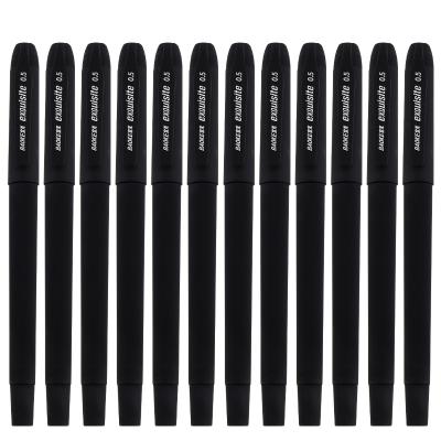 China Normal Top Stainless Gel Pen 0.5mm Diamond Gel Tip Black Rubber Ink Pen for sale