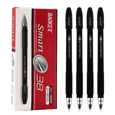 China Normal Baoke 0.38mm Gel Pen Ultra Fine Point Black Ink Pen Rubber Gel Pen With Slim Barrel for sale