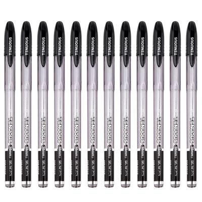 China 0.38mm Normal Gel Pen Smooth Black Plastic Signature Gel Ink Pen for sale