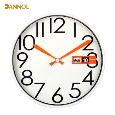 China Class Older Wall Clocks Big Clear Plastic Case Display With Date Chino / Reloj de Pared for sale