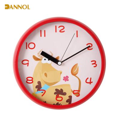 China Novelty Design 30cm Animal Theme Fantasy Designed Cartoon Image Plastic Wall Clocks for sale