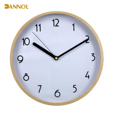 China Simple Modern Europe Design 30cm Wooden Wall Mounted Clock for sale