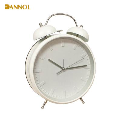 China 3D White Metal Face Bell Giant Plastic Alarm Clock Elephant Twin Bell Clock for sale