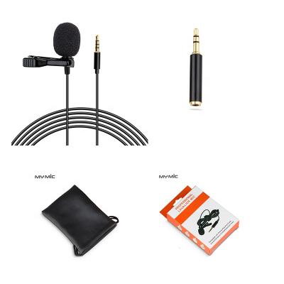 China Light Weight MY LJ02A Professional Mini Clip Microphone Lapel Lavalier MIC for Phone Laptop PC Camera for sale