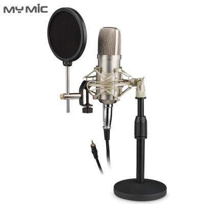 China New perfect sound model UP890Z recording large diaphragm condenser studio microphone with stand desktop kit for recording for sale