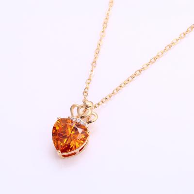 China Wholesale Unique Vintage Changhe Jewelry 18K Gold Plated Necklace Love Heart Shaped Necklace For Women 2022 for sale