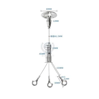 China High tension stainless steel 1x19,1x7 PACKING cable led lights steel cable for hanging system for sale