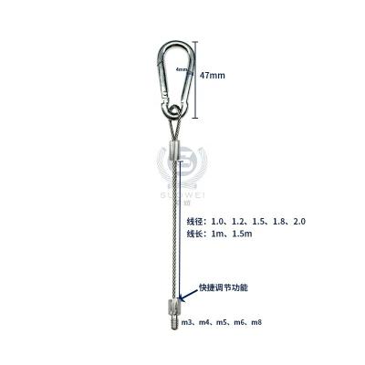 China PACKING Suspension Wire Hanging Kit Wire Suspension Systems Mounting Lightweight Steel Cable Kit for sale