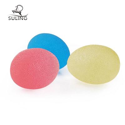 China Durable Egg Shaped Fitness Resistances Soft Silicone Hand Grip Ball For Hand Training for sale