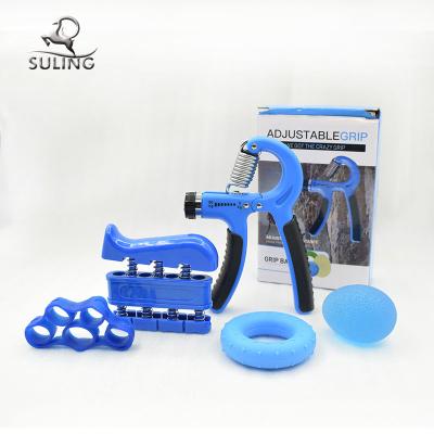 China Hand Anti-Slip Power Finger Strengthener Test Program Gym Hand Grip Strengthener Soft Rubber Set for sale