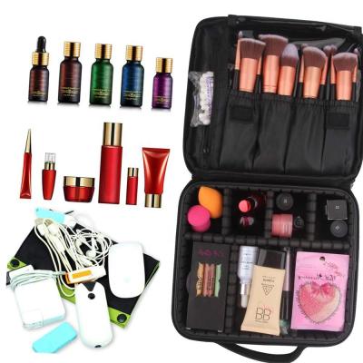 China Large Capacity Professional Travel Makeup Trunk Cosmetic Bag Make Up Organizer Storage Case Bag for sale