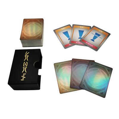 China Souvenirs/Entertaiment Game Cards Create My Own Tarot Cards Factory Design Oracle Holographic Custom Printed Card Packs Printing Affirmation Cards With Hard Box for sale