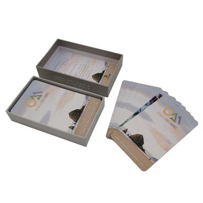 China Souvenirs/Entertaiment Playing Cards Custom Card Game With Unique Set Of Angel Tarot Affirmation Cards Full Of Card Prints High Quality Oracle From Top Box Manufacturer for sale