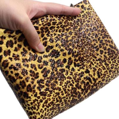 China Rubber Band (FA-626) Waterproof 1.0mm Can Touch Snake Scale Leopard Print Washed Waterproof Synthetic Leather For Shoes Bags Materials for sale