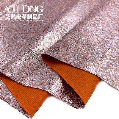 China Elastic special 0.5mm polyester synthetic leopard pattern leather fabric for bows bags and shoes for sale