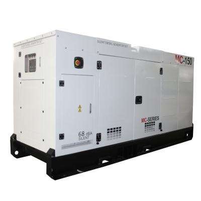 China 120kw/150kva Cummins Powered Water Cooled Diesel Generator Industry Use Silent Type genset 3250*1100*1550 mm for sale