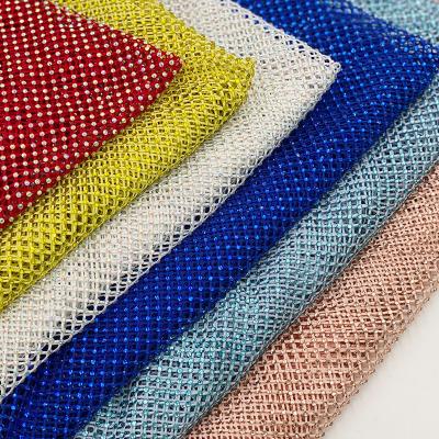 China Wholesale transfer stone rhinestone hotfix mesh hotfix mesh crystal rhinestone mesh diamond fabric Flatback garment crystal net for sale