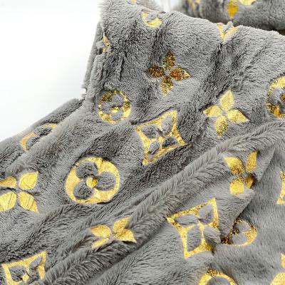 China Light Brown Gray Faux Fur Fabric Plush Mink 1cm 2cm Polyester PV Brand Aluminum Print Luxury Auto Luxury Long Pile for sale