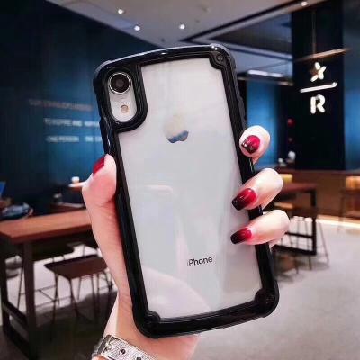 China Protect Shockproof Anti Scratch Clear Acrylic PC Cell Phone Bumper Cover With TPU And PC Phone Cases For iPhone XR Case for sale