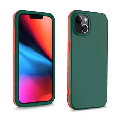 China 3in1 Dual Color 360 Full Cover Shockproof Rubber PC With TPU Phone Case For iphone 13 pro case for sale