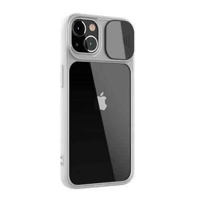 China Camera Shockproof Protector Clear Color PC Slide Back TPU Cell Phone Case For iphone 13 Case for sale