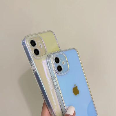 China Shockproof Hot Selling Color Plating Acrylic PC With TPU Mobile Phone Case For iphone 13 Case for sale