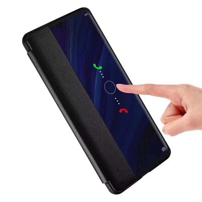 China Protect Mobile Phone Shockproof Antiscratch Smart View Hot Selling PU Flip Leather Case For Huawei P30 Pro Case for sale