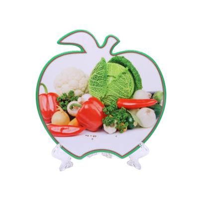 China Viable Apple Shaped Ceramic Table Mat Wholesale Ceramic Pot Coaster Decorative Home Decoration for sale