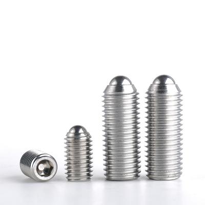 China Inner Hexagon 304 Stainless Steel Wave Bead Screw Setting Bead Recess Ball Steel Ball Spring Plunger Head Tied Machine Screw for sale