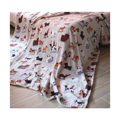 China Wholesale Anti-Static Customize Super Soft Gifts Printed Flannel Fleece Blankets For Winter Bed for sale